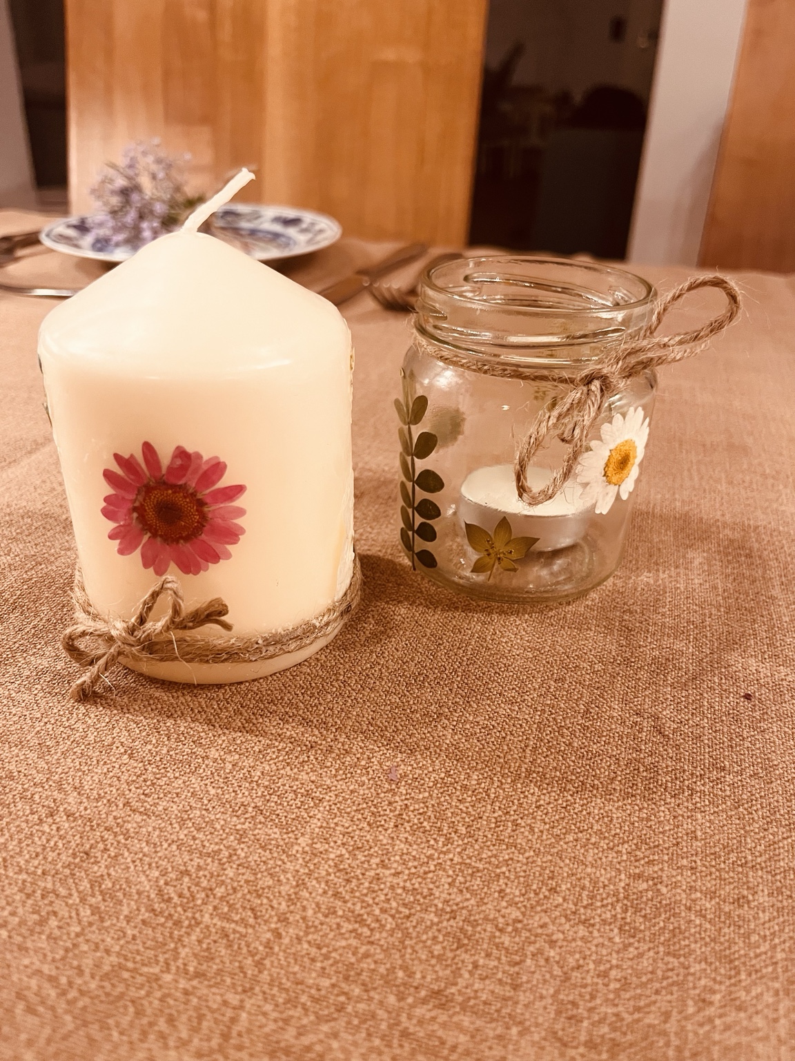 Kerze und Windlicht